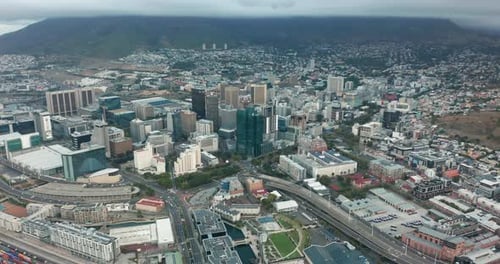 Aerial View of City Cape Town Republic South Africa