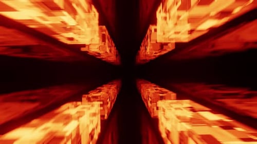 Orangefarbener gedrehter Tunnel Vj Loop 4K