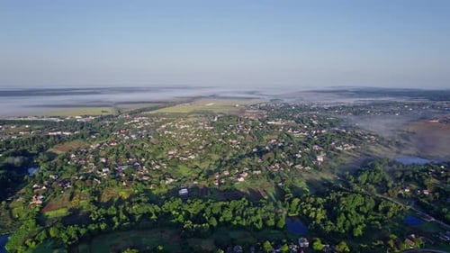 Aerial Countryside Village