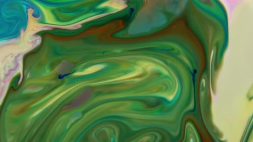 Bunte Chaos-Tinte verteilt sich in flüssiger Farbe Turbulenz
