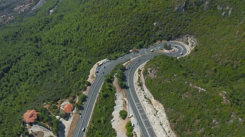 Winding Road on Tianmen Mountain China