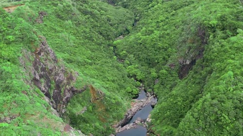 Luftaufnahme der Gorge-Mauritius in der Nähe des River Gorge National Park
