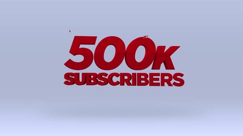 3D YouTube Subscriber Count Celebration Animation