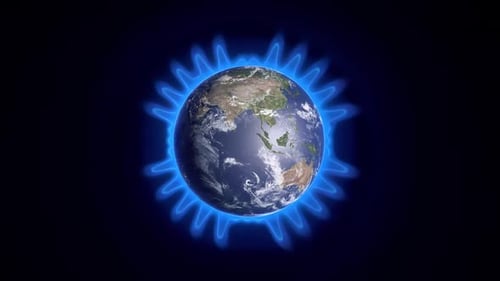 Kitchen Gas Burner and Planet Earth