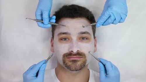 Konzept der männlichen Gesichtstherapie