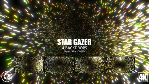 Colorful Light Streaks Hyperspace Warp Tunnel Background Animation