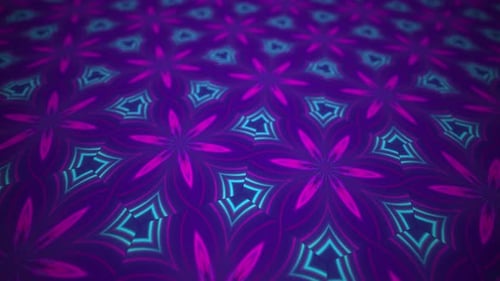 Abstract Glowing Geometric Pattern Animation Loop Background