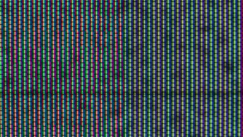 Computer Screen Pixels: Extreme Close-up of RGB Display