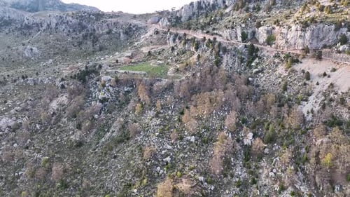 Mountain landscape high in the mountains aerial view 4 K