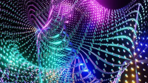 Abstract Whirlpool Of Multicolored Lights