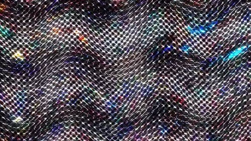 Holographic Wavy Glitter Pattern Background Animation