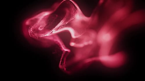 Abstract Fluid Red Particle Flow Background Animation