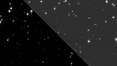 Sparkling Snow and Star Fall Festive Overlay