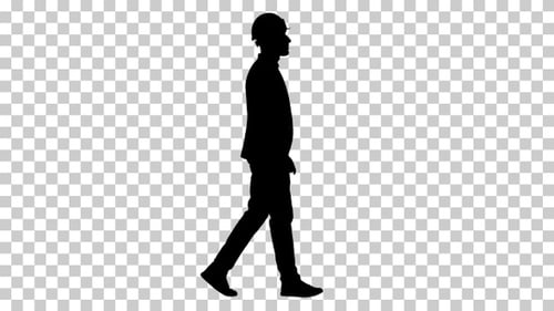 Arquiteto de silhueta caminhando, Canal Alfa