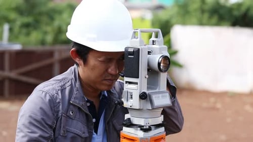Engineers use tacheometer or theodolite for survey line columns for the construction of buildings