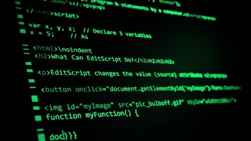 Écran de programmation de code informatique