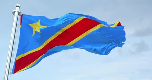 Democratic Republic of Congo Flag Waving Loop