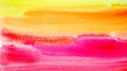 Painting Watercolor Strokes of Warm Colors on Paper