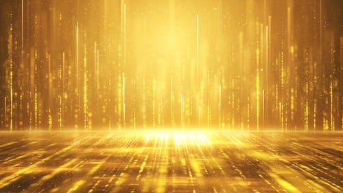 Elegant Golden Light Rays Particle Awards Background