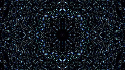 Lumière abstraite brillante gouvernant la couleur bleue, kaléidoscope