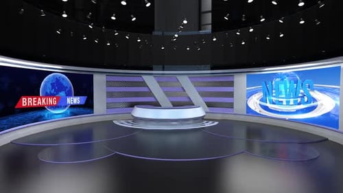 Virtuelles 3D-Nachrichtenstudio A005 A