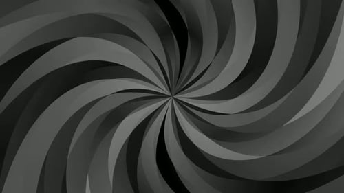Black White Color Background Twirl Flower Pattern Animation