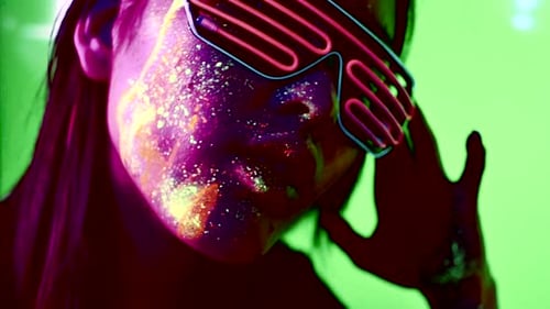 Faces with fluo effects