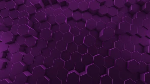 Purple Geometric Hexagon Grid Undulating Loop Background