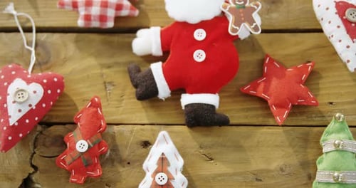 Festive Christmas Decorations with Santa Claus Ornament