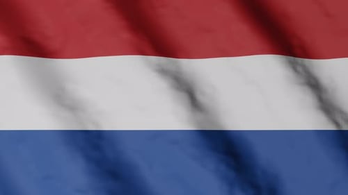 Waving Netherlands Flag Seamless Loop