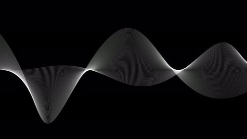 Dynamic White Wavy Lines Abstract Loop Background