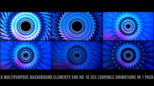 Hypnotic Blue and Purple Abstract Tunnel Loop Animation