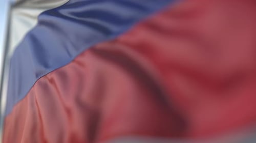 Realistic Waving Russian Flag Animation