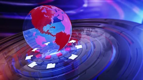 Digitale Welt Nachrichtenstudio Hintergrund Loop A11