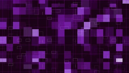 Animated Digital Grid Background Loop with Geometric Shapes