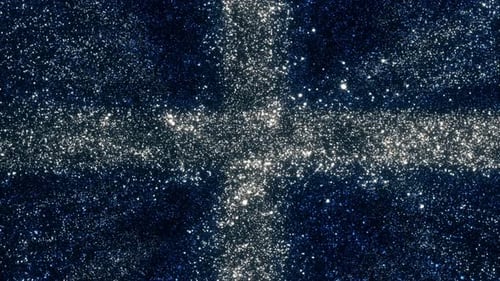 Glittering Cross Sparkle Particles Shimmer Background