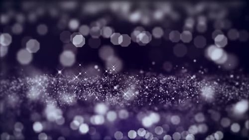 Elegant Glittering Particles and Bokeh Lights Motion Background