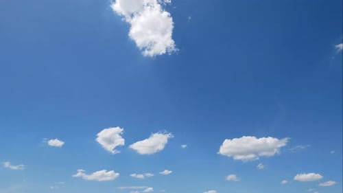 Time lapse of white cloud moving pass around sky background