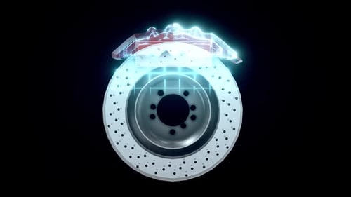 3D Rendering Of Modern Sport Car Brake On Black Background Hd