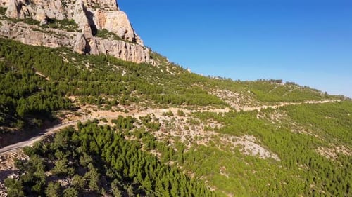 Aerial view of Ermenek is a town and district of Karaman Province in Turkey.