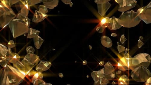 Golden Diamond Shine Loop for Elegant Backgrounds