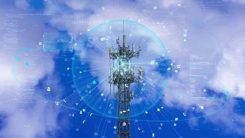 Torre de comunicação de rede de transmissão de sinal de estação base 5g
