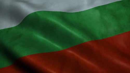 Bulgarian Flag Waving Seamless Animation