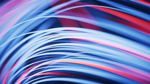 Flowing curves with glowing neon lines