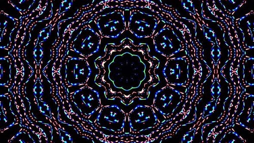 Vibrant Geometric Light Kaleidoscope Abstract Motion Background