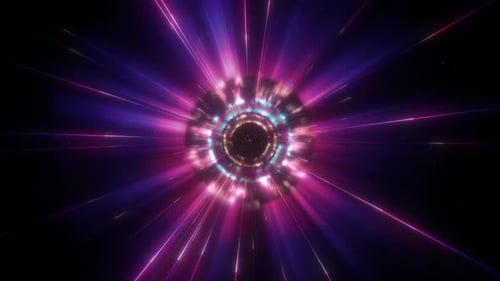 Abstract Futuristic Light Tunnel Background Animation