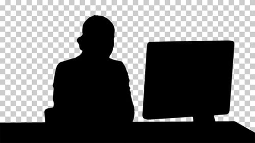 Mulher silhueta, canal alfa