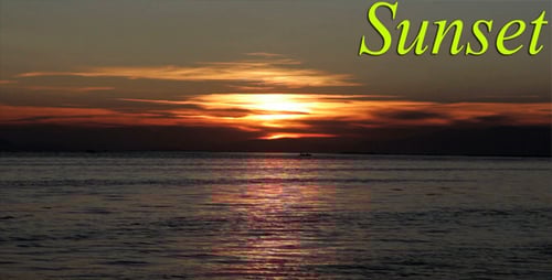 Sunset Over the Ocean, Beautiful Sky