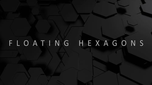 Moving Dark Hexagonal Shapes Abstract Motion Background