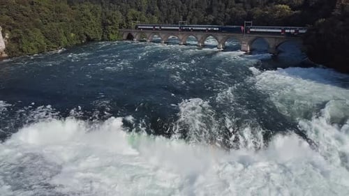 Aerial View of Rhine Falls, Switzerland